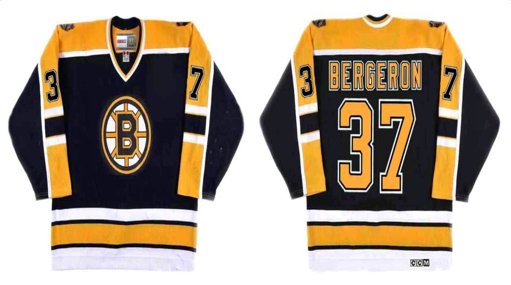 2019 Men Boston Bruins 37 Bergeron Black CCM NHL jerseys
